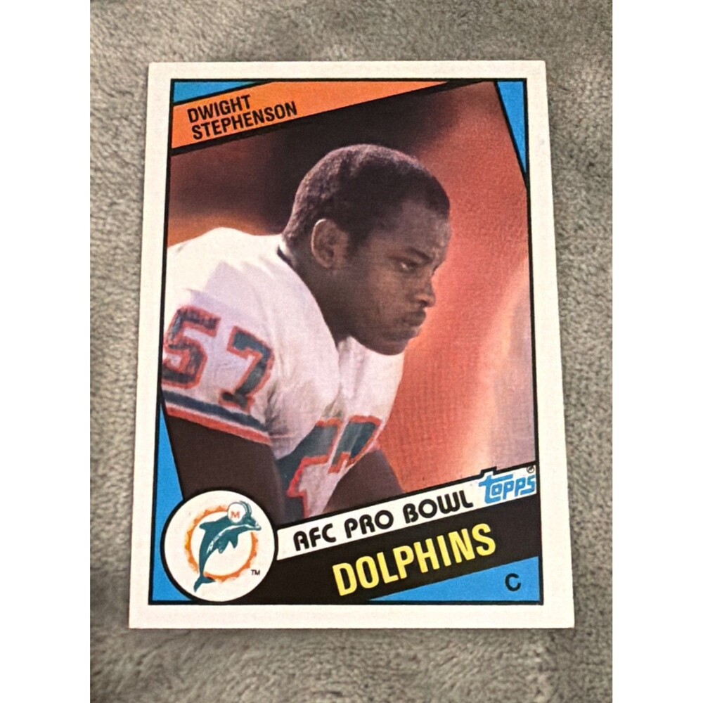 1984 Topps Dwight Stephenson Rookie Card #129 Miami Dolphins RC NM